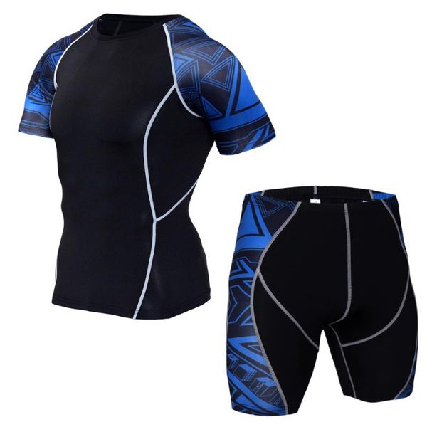 

loose men's sport suits quick dry running sets clothes new sports joggers training gym fitness jogging tracksuits, Black;blue