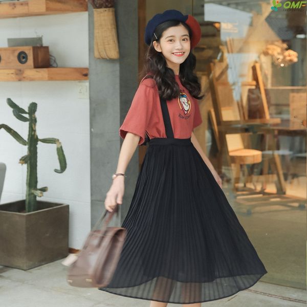 

korean style pleated dress black chiffon strap dress high waist sweet spaghetti strap all match causal loose vestidos hot, Black;gray