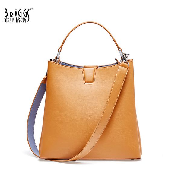 

briggs мода bucket bag женский crossbody сумки для женщин из натуральной кожи сплошной цвет роскошные сумки женские сумки конструктора тотал