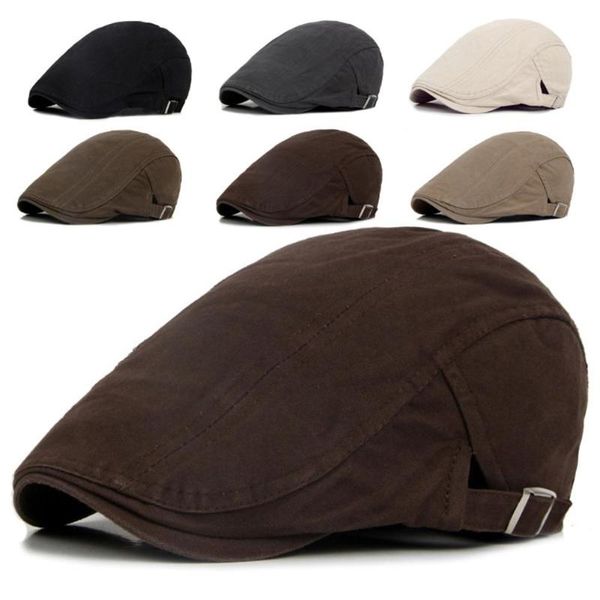 

fashion men women solid color causal duckbill cap outdoor sports flat beret hat driving sun newsboy hat berets gift, Blue;gray