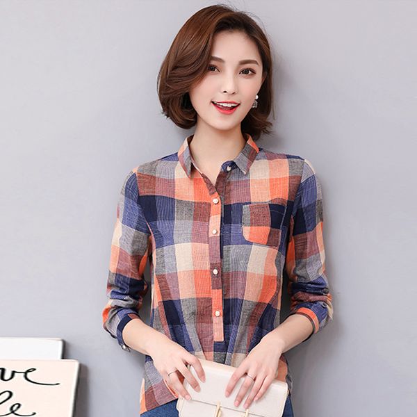 prezzi di sdoganamento prodotti caldi stati uniti Acquista Primavera 2019 Nuova Camicia A Quadri Donna In Cotone ... prezzi di sdoganamento prodotti caldi stati uniti Acquista Primavera 2019 Nuova Camicia A Quadri Donna In Cotone ...