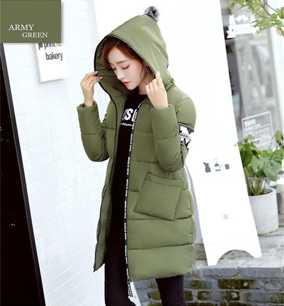 

2020 fashion warm parka hooded winter coat female casual jacket students sweet padded parkas abrigo mujer wxf479, Black
