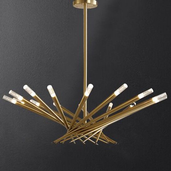 Pós-moderna Luxury Golden LED luzes do candelabro jantar Sala de estar criativa de suspensão Luminárias Nest Lamp Nordic Designer pássaro MYY