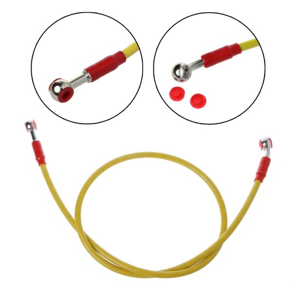 

23.62" motorcycle bike stainless steel braided brake oil hose line universal