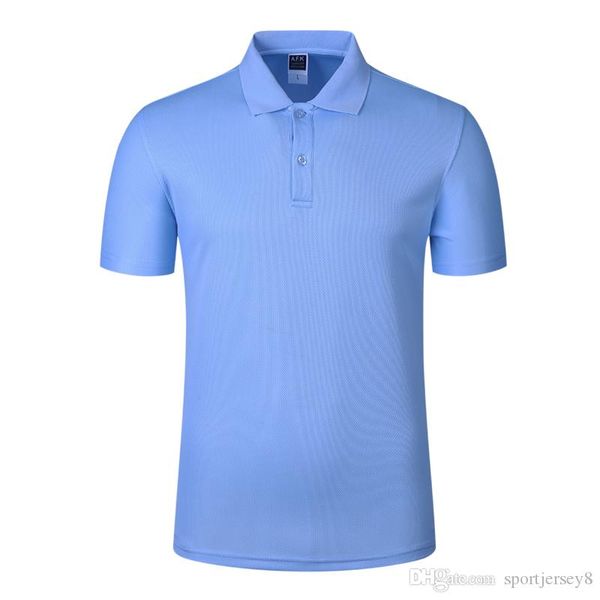 

2019 latest autumn and winter men's casual quick-drying lapel polo simple sky blue short sleeve t-shirt jh-004-071, Black