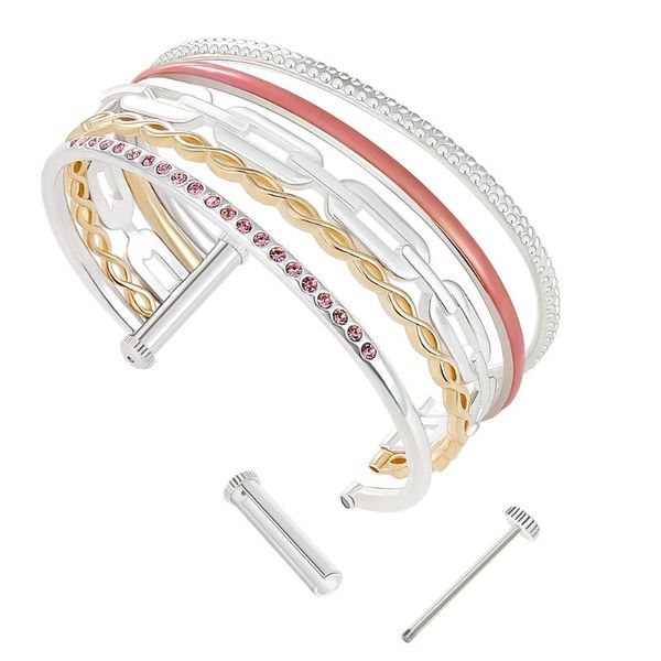 

cremo combination cuff bangles &bangle for women zinc alloy classic acrylic jewelry fashion accessories pulseira georgettes, Black