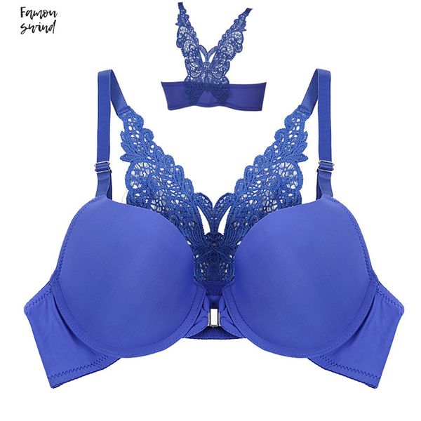 

сексуального бюстгальтер underwire женщины переднее закрытие lace push up bralette sexy косточки бюстгальтеры для женщин моды женского racer, Red;black