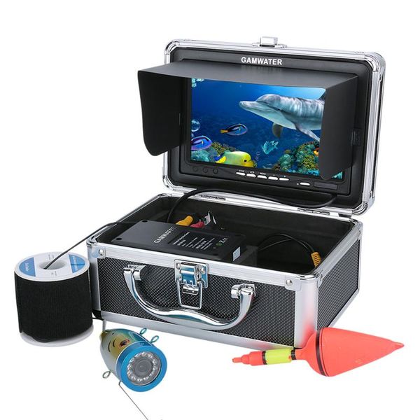 

gamwater 7" inch hd 1000tvl underwater fishing video camera kit 12 pcs white leds video fish finder 15m 20m 30m 50m