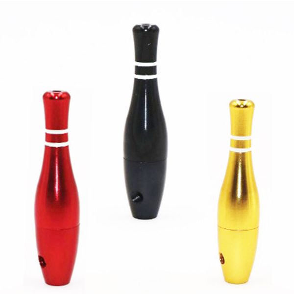 Pipa da bowling unica a forma di bottiglia da fumo Bruciatore a nafta Pipa da tabacco in alluminio Dab Rig Accessori per fumatori per erbe secche