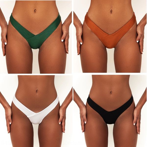 

2020 брюки сплошного цвета нейлон сексуальный купальник бикини плавания стволы треугольник бикини купальник 0045, White;black