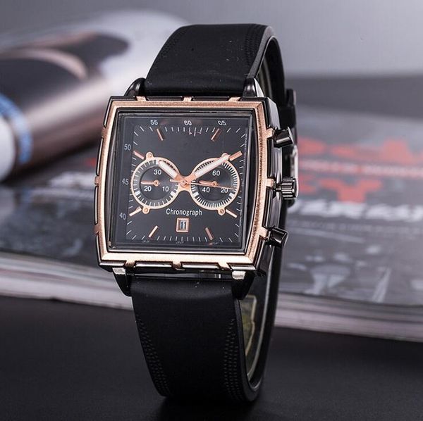 

2019 мода популярные топ бренд Мужские спортивные часы Кожаный ремешок группа дата