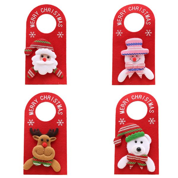 

1pcs red santa claus christmas cartoon door hanger 22.5*11cm new year xmas hanging ornaments decor home party decoration 62663