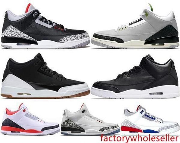 

3 3s mens basketball shoes 2019 new fire red mocha charity game pure white infrared fly black sports shoes designer sneakers 7-13