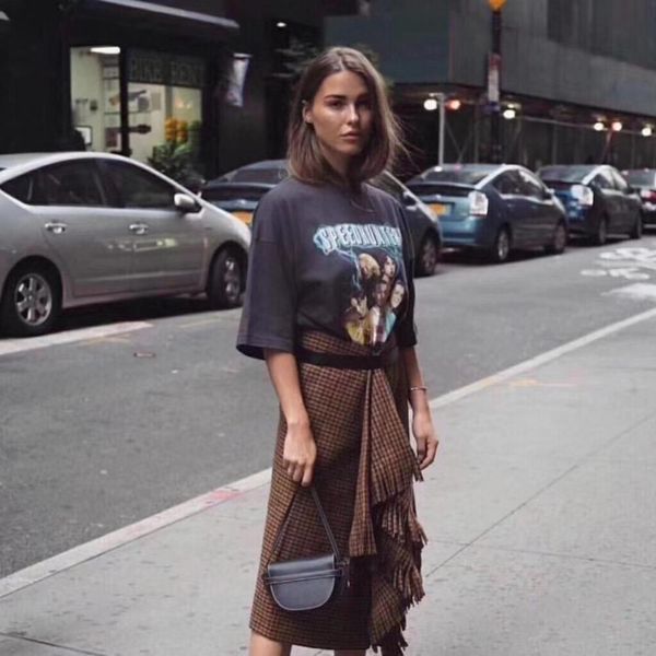 

18fw luxury speedhunters band jointed band t-shirt fashion oversize cotton printing short sleeve men and women couple designer tee hfwptx290, White;black