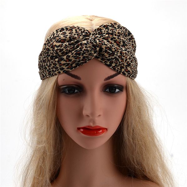 

xdomi 2019 women leopard cross headband fashion turban stretch hair bands twisted knotted hairband girls hair accessories