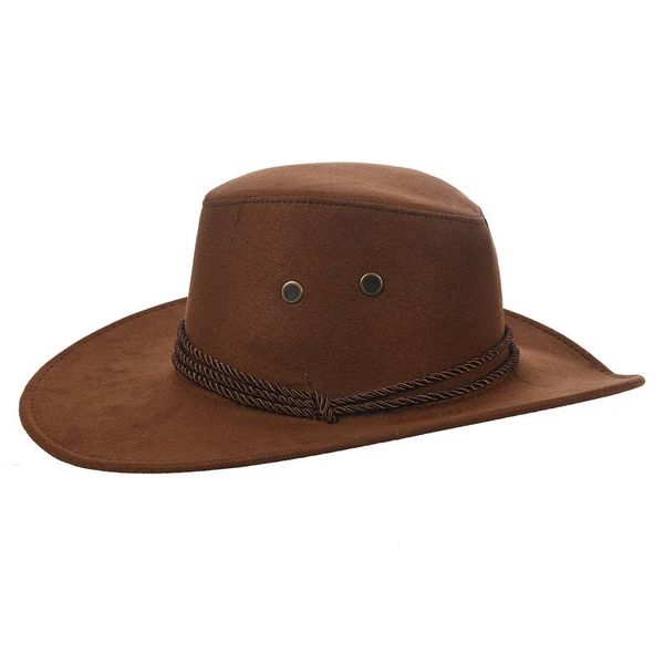 

new cowboy cap suede look wild west fancy cowgirl hat, Blue;gray