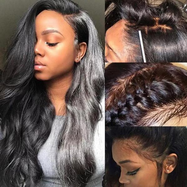 

360 lace frontal wig brazilian body wave human hair wigs brazilian hair for black women lace front human hair wigs
