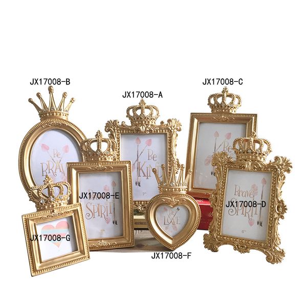 

murals european vintage carved gold crown 6-inch p frame creative home resin craft gift nordic home decoration furnishing