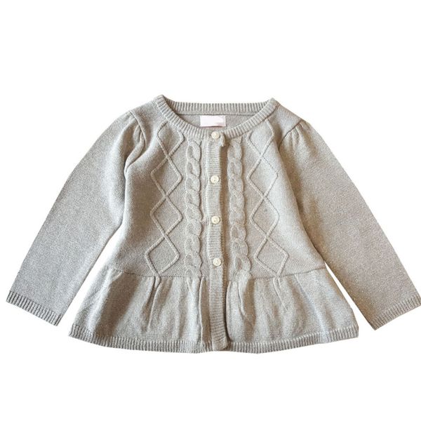 

sweater for girl kids sweaters toddler sweater girls cardigan long sleeve autumn cardigan silver thread twist single-breasted, Blue