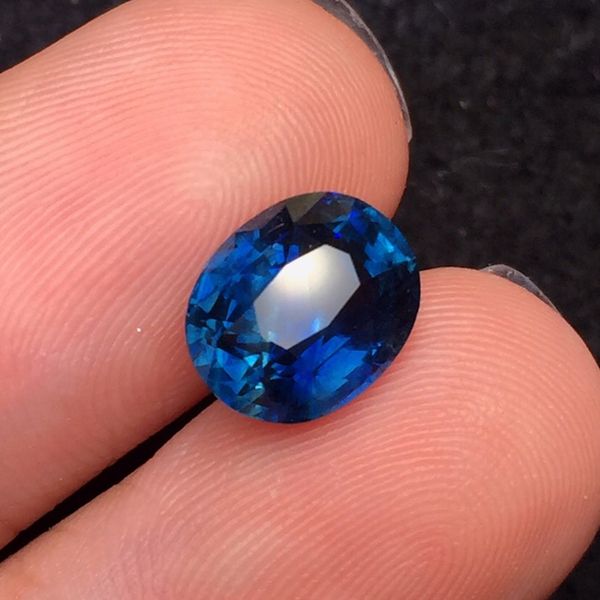 

сертификация эгль 3.94 карат 100% натуральный неотапливаемых яркий синий камень сапфир свободные драгоценных камней камни драгоценные камни, Black