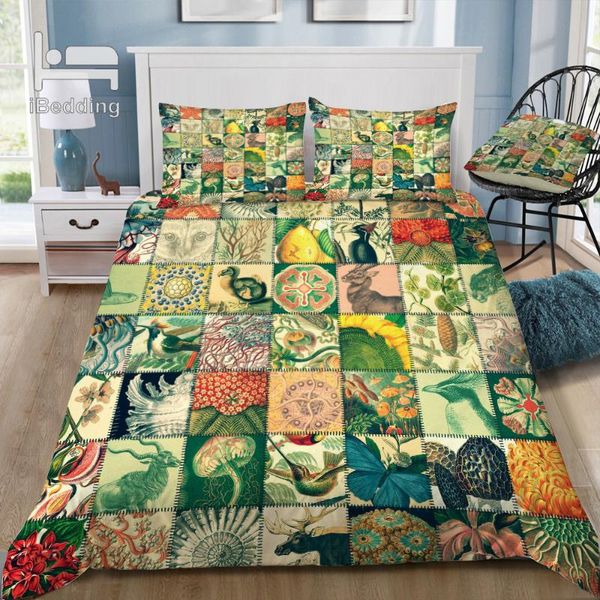 

wonderful world patchwork 3d bedding set printed duvet cover set  king twin size