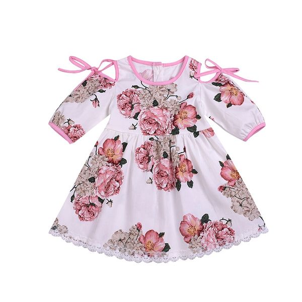 

1-5y малышей дети baby girl платье принцессы цветочные кружева платье bow -плеча туту платья, Red;yellow
