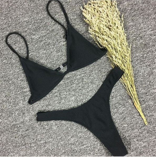 

плавать конструктор купальники hot sale solid bikinis set solid wire free мягкое женщины бикини sexy белый черный micro high cut triangle bi, White;black