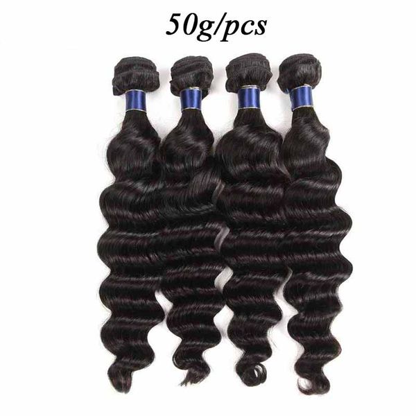 

перуанские свободные глубокие пучки сделка может купить 5/6 пучки 100% бразильские реми человеческих волос перуанские пучки натуральный черн, Black