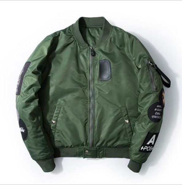 

2020 new designer embroidery flight suit jacket coats male baseball uniform teen street hip hop jacket cotton clothes outerwea, Black;brown