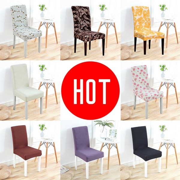 

urijk spandex chair cover elastic printing dining solid color stretch elastic slipcovers chair covers for kitchen wedding l