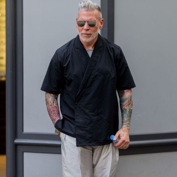 

s-6xl 2019 new men's clothing hair stylist gd fashion street kimono shirt coat plus size stage costumes, White;black