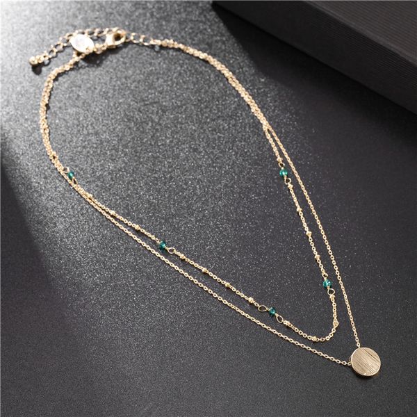

bohemian fashion women beaded necklaces & pendants multi layer necklace tassel round charm statement necklace for women sweater, Golden;silver