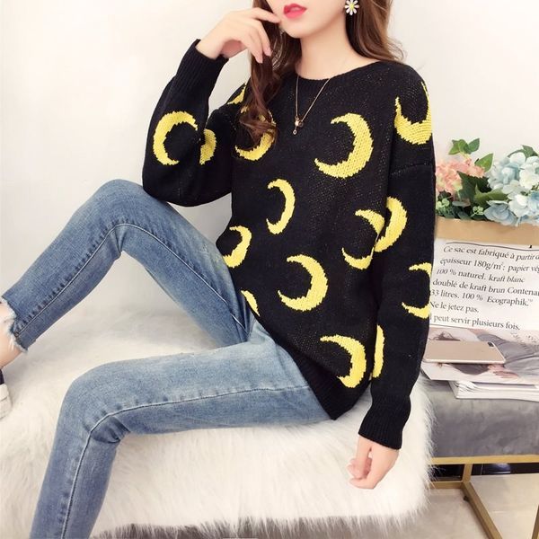 

3colors autumn winter women's sweaters o-neck slim bottom jacquard sweater fashionable korean style knitting casual, White;black