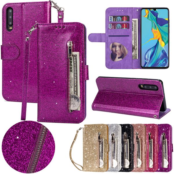 

bling case for samsung a10 a20e a70 a50 a30 s a60 a40 a90 5g leather flip zipper wallet case for galaxy j3 j5 j7 2017 j4 j6 2018