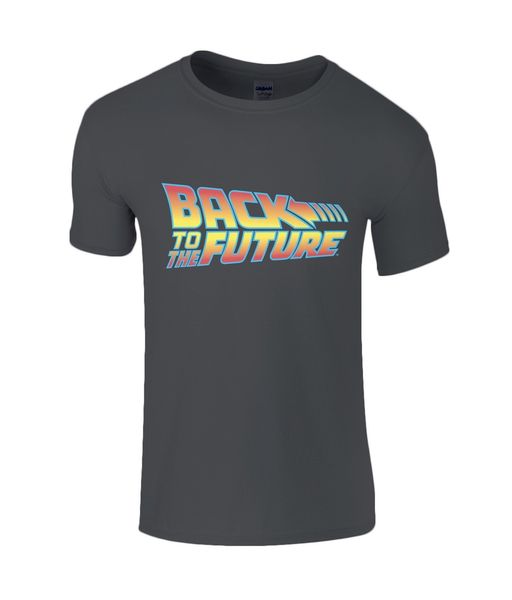 

back to the future будущему логотип футболка-лучшее качество-бесплатная доставка прохладный bf повседневная гордость майка мужчины унисекс н, White;black