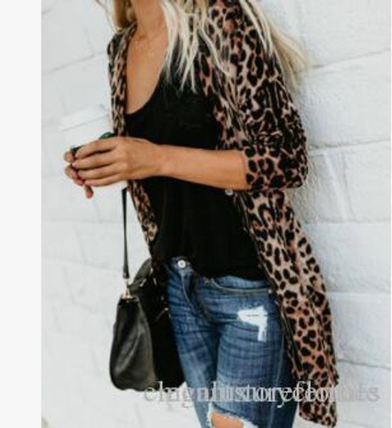 

v-образным вырезом сексуальный женщины leopard пальто мода длинные кнопки print одежда куртка весна осень дизайнер ветровки, Black;brown