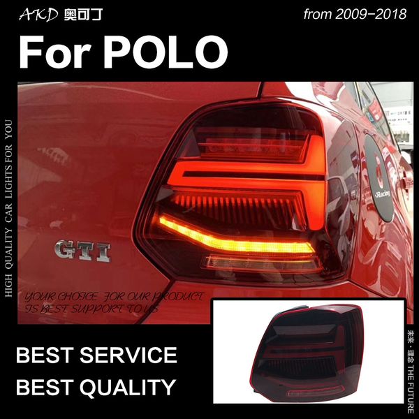 

akd car styling for polo tail lights 2009-2018 new polo led tail lamp led drl dynamic signal brake reverse auto accessories