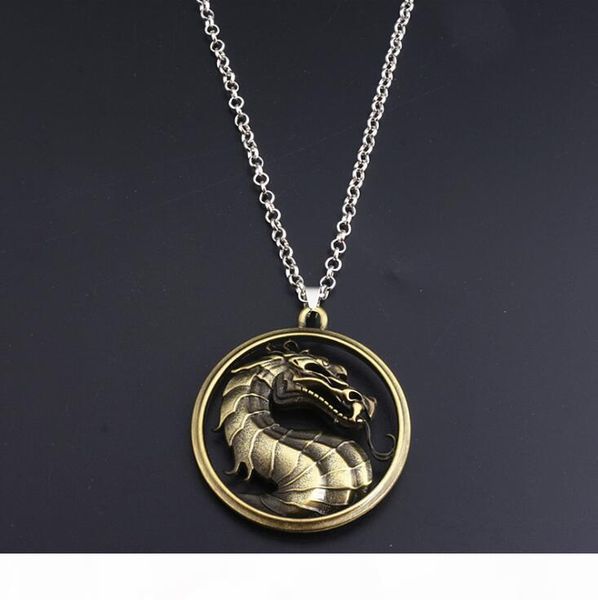 

fighting game live fast hit necklace logo pendant wfn608 (with chain) mix order 20 pieces a lot, Silver