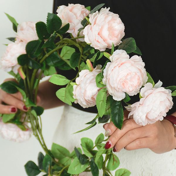 

artificial peony flower vine rattan home wedding garland decor 180cm realistic