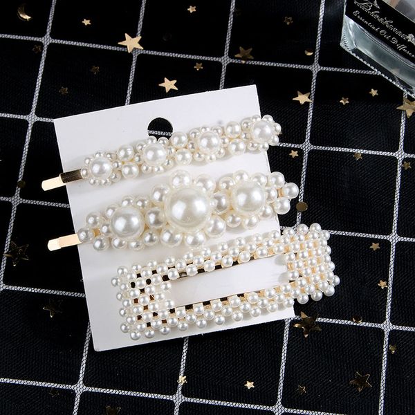 

5 pc et full pearl hair pin women hair clip pin barrette headwear hairpin jewelry acce orie hair ornament 03, Black;brown