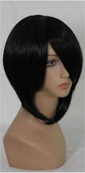 Wig Punk Short Straight Spiky Layered Deep Pink Cosplay Hair Wig