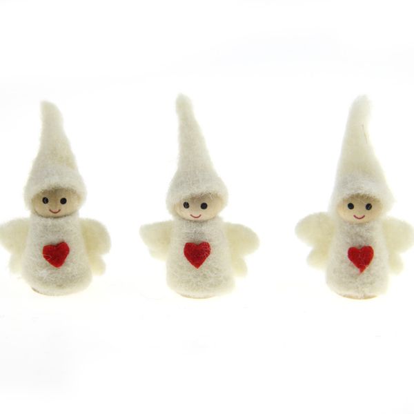 

новый мультфильм санта войлок diy рождественская елка венок украшения ангел куклы шерсть войлок шарика diy ремесла подарков ювелирных издели