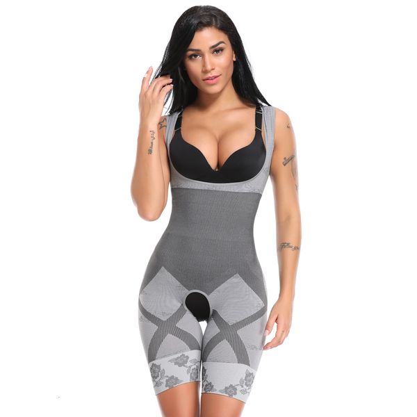 

waist trainer body shapers women full body shaper seamless firm control faja waist cincher underbust corset girdle bodysuit shapewear, Black;white