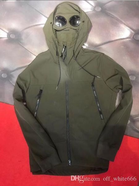 

luxury mens jackets zipper goggles windbreaker hooded jacketss street trend men and women hip hop jackets, Black;brown