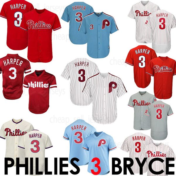 

2019 New Phillies 3 Bryce 3 Harper Jersey 17 Rhys Hoskins Men 27 Aaron Nola Baseball Jerseys Stitched 10 Darren Daulton Grey Cream Blue 2019