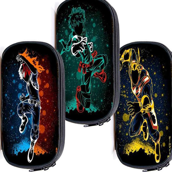 

мой герой academia deku карандаш сумка для мальчиков девочек макияжа сумки начальная школа поставляет всю might косметического случая хранен