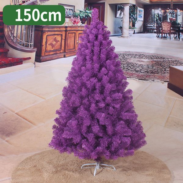 

1.5m christmas tree decorations purple gold decoration christmas tree artificial ornaments decorations for home