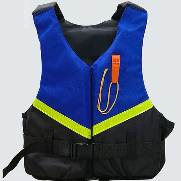 

life vest & buoy boating safety swimming jacket survival kit buoyancy aid polyester floating foam with whistle
