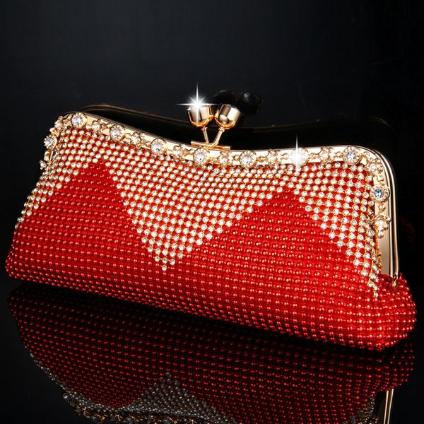 

women's dinner bag shoulder bag 2020luxury women's hand inlaid with rhinestones dinner hand slant cross dressing