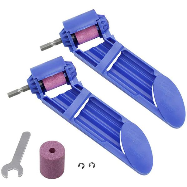 

portable drill bit sharpener corundum grinding wheel powered tool for drill polishing wheel bit sharp 2pcs blue